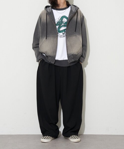 オーバーダイデニムジップパーカー（ブルゾン）｜CIAOPANIC（チャオ