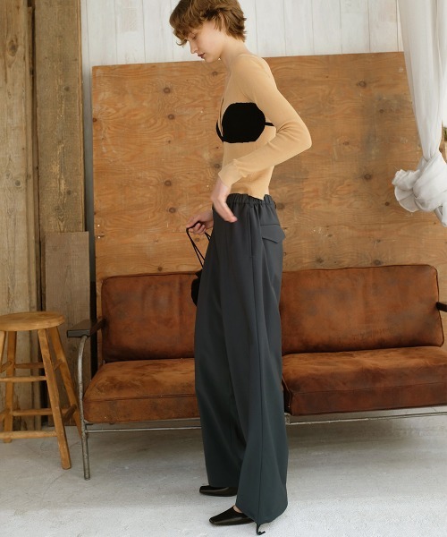 leinwande（ラインヴァンド）の「【leinwande】Baggy Easy Trousers（スラックス・レディース・グリーン/グレー・SMALL/MEDIUM）」の9枚目の写真