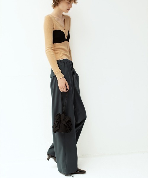 leinwande(ラインヴァンド)の「【leinwande】Baggy Easy Trousers(スラックス・レディース・グリーン/グレー・SMALL/MEDIUM)」の14枚目の写真