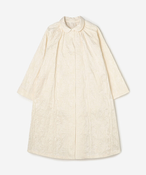 Bshop(ビショップ)の「eunoia | ジャガード ラウンドカラーロングコート WOMEN(その他アウター・レディース・クリーム/ブラック・ONE)」の3枚目の写真