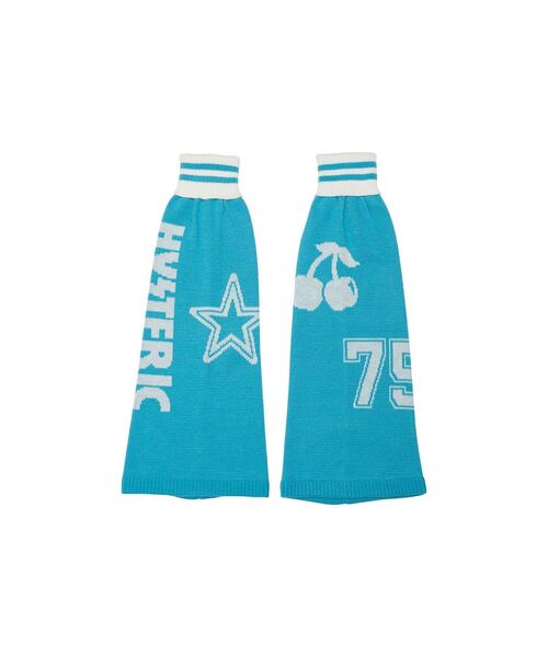 HYSTERIC GLAMOUR(ヒステリックグラマー)の「HYSTERIC LOGO ジャガードレッグウォーマー(ソックス/靴下・レディース・ブラック/ピンク/ブルー・FREE)」の3枚目の写真