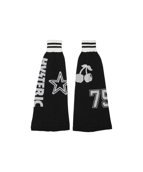 HYSTERIC GLAMOUR(ヒステリックグラマー)の「HYSTERIC LOGO ジャガードレッグウォーマー(ソックス/靴下・レディース・ブラック/ピンク/ブルー・FREE)」の2枚目の写真