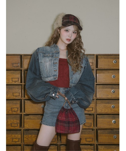 ウエスタンヨークショートデニムジャケット（デニムジャケット