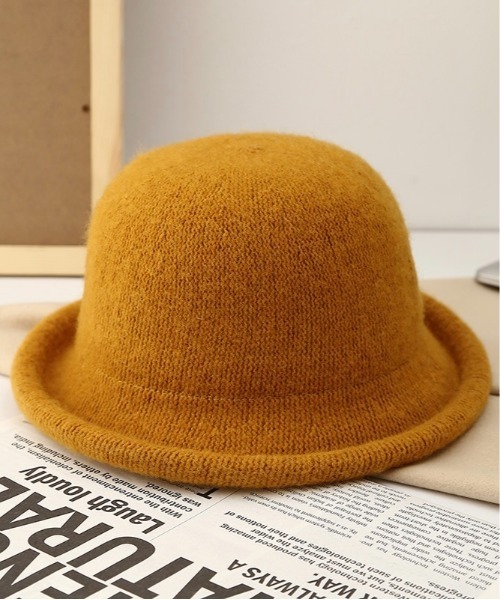 Burner（バーナー）の「【OKUOKU　0909】ウール混ふんわりクロッシェハット oku-bosi-37（ハット・レディース・チャコール/オレンジ/グリーン/レッド/キャメル/ブラック/ワイン/グレー・FREE）」の8枚目の写真