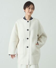 CAST: | ボンディングリバーシブルミドルコート(ノーカラーコート)