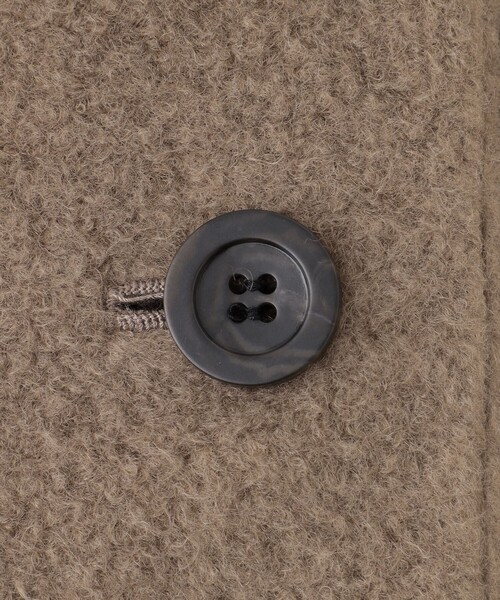 CAST:(キャストコロン)の「ボンディングリバーシブルミドルコート(ノーカラーコート・レディース・オフホワイト/ブラウン系その他5・M/S)」の15枚目の写真