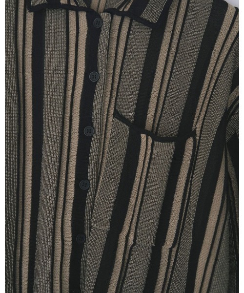 anuke(アンヌーク)の「anuke Stripe Knit Shirts 62520512(ニット/セーター・レディース・ブラック/ベージュ・FREE)」の5枚目の写真