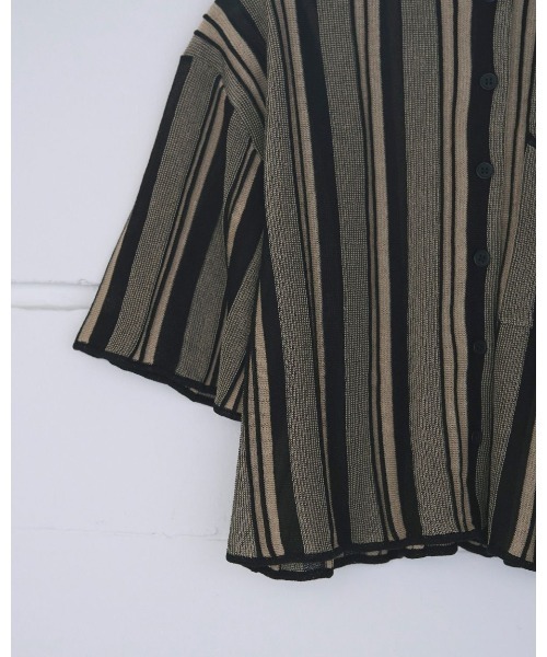 anuke(アンヌーク)の「anuke Stripe Knit Shirts 62520512(ニット/セーター・レディース・ブラック/ベージュ・FREE)」の6枚目の写真
