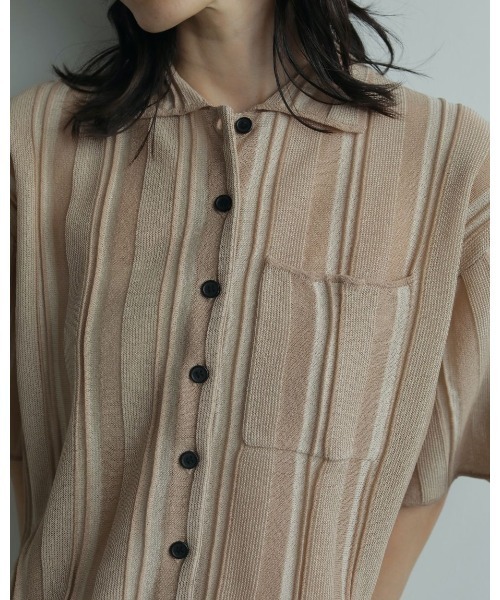anuke(アンヌーク)の「anuke Stripe Knit Shirts 62520512(ニット/セーター・レディース・ブラック/ベージュ・FREE)」の10枚目の写真