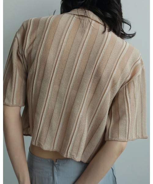 anuke(アンヌーク)の「anuke Stripe Knit Shirts 62520512(ニット/セーター・レディース・ブラック/ベージュ・FREE)」の11枚目の写真