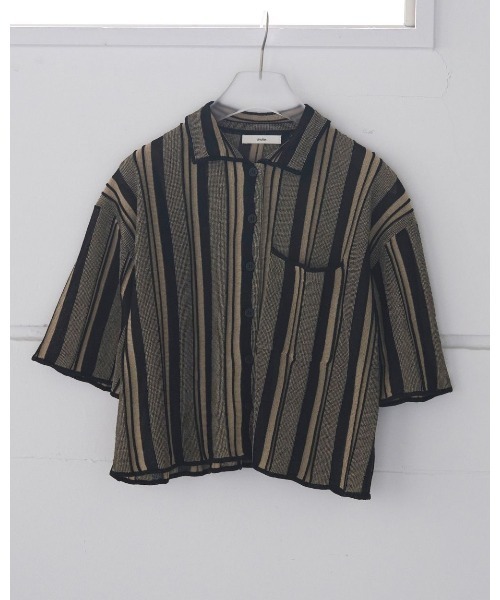 anuke(アンヌーク)の「anuke Stripe Knit Shirts 62520512(ニット/セーター・レディース・ブラック/ベージュ・FREE)」の9枚目の写真