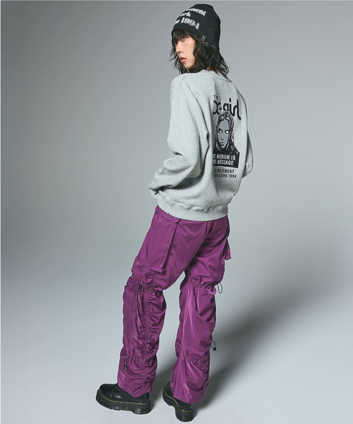 FACE PATCH AND LOGO CREWNECK SWEAT TOP（スウェット）｜X-girl