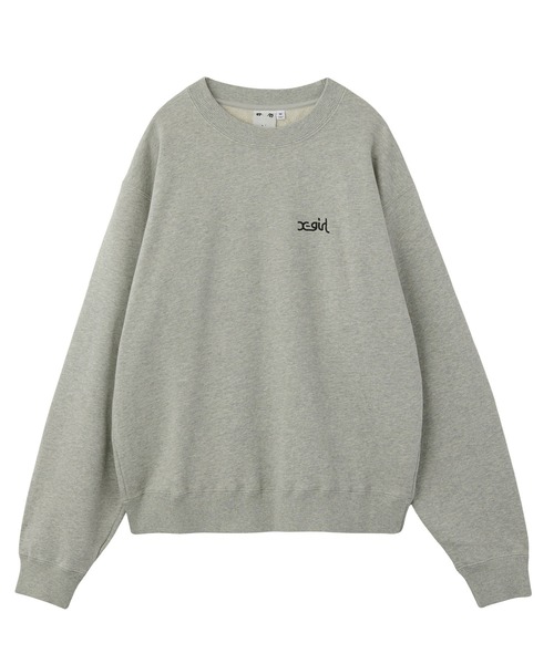 X-girl（エックスガール）の「FACE PATCH AND LOGO CREWNECK SWEAT TOP