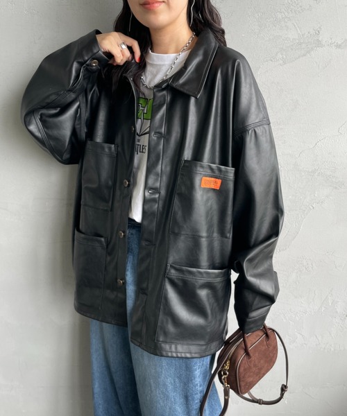 UNIVERSAL OVERALL（ユニバーサルオーバーオール）の「[UNIVERSAL OVERALL/ユニバーサルオーバーオール] 別注 カバーオールジャケット（ミリタリージャケット・レディース・ワンウォッシュ/チャコールグレー/ブラック/ブラウン・M/L）」の12枚目の写真