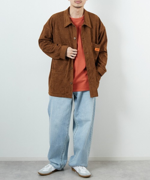 UNIVERSAL OVERALL（ユニバーサルオーバーオール）の「[UNIVERSAL OVERALL/ユニバーサルオーバーオール] 別注 カバーオールジャケット（ミリタリージャケット・レディース・ワンウォッシュ/チャコールグレー/ブラック/ブラウン・M/L）」の9枚目の写真