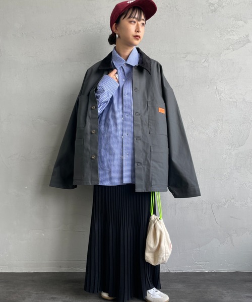 UNIVERSAL OVERALL（ユニバーサルオーバーオール）の「[UNIVERSAL OVERALL/ユニバーサルオーバーオール] 別注 カバーオールジャケット（ミリタリージャケット・レディース・ワンウォッシュ/チャコールグレー/ブラック/ブラウン・M/L）」の7枚目の写真