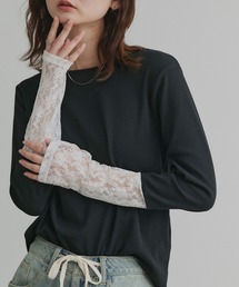 ad thie（アドティエ）の「袖切替ラメシアー レース アソートトップス（Tシャツ/カットソー）」