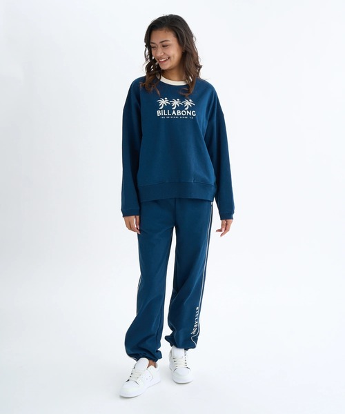 BILLABONG(ビラボン)の「BILLABONG レディース 【SURF CAMP】TRIPLE PALMS SWEAT L セットアップボトムス 【2025年秋冬モデル】/ビラボンセットアップ対応ウエストゴムサイドラインスウェットパンツ(スウェットパンツ・レディース・ネイビー/アイボリー・LARGE/MEDIUM)」の17枚目の写真