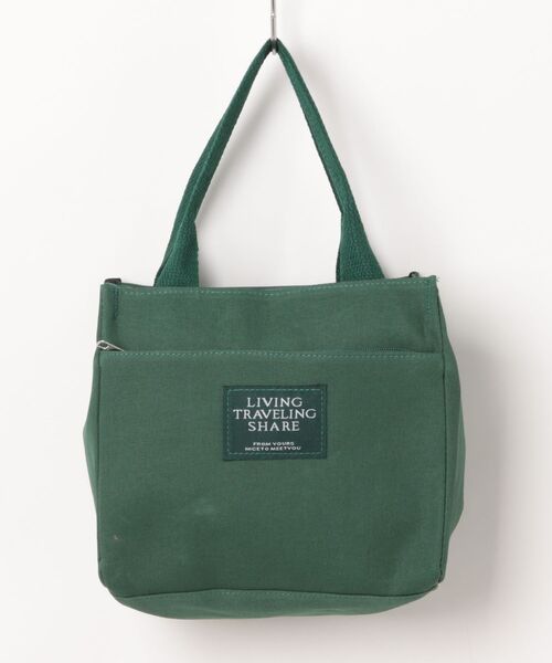 Burner(バーナー)の「【OKUOKU 0909】キャンバス ミニトートランチバッグ oku-bag-20-13【RBT】(トートバッグ・レディース・ホワイト/グリーン/ブラック・FREE)」の13枚目の写真
