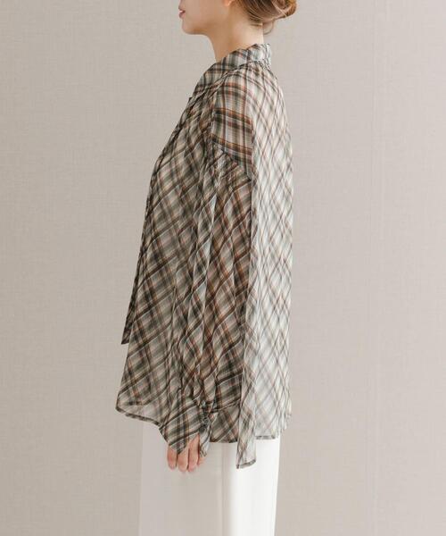 URBAN RESEARCH ROSSO WOMEN(アーバンリサーチ ロッソ)の「チェックボウタイボリュームブラウス(シャツ/ブラウス・レディース・ブラック系その他/ブラウン系その他・FREE)」の8枚目の写真