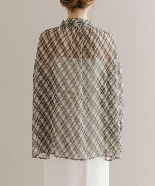 URBAN RESEARCH ROSSO WOMEN(アーバンリサーチ ロッソ)の「チェックボウタイボリュームブラウス(シャツ/ブラウス・レディース・ブラック系その他/ブラウン系その他・FREE)」の9枚目の写真