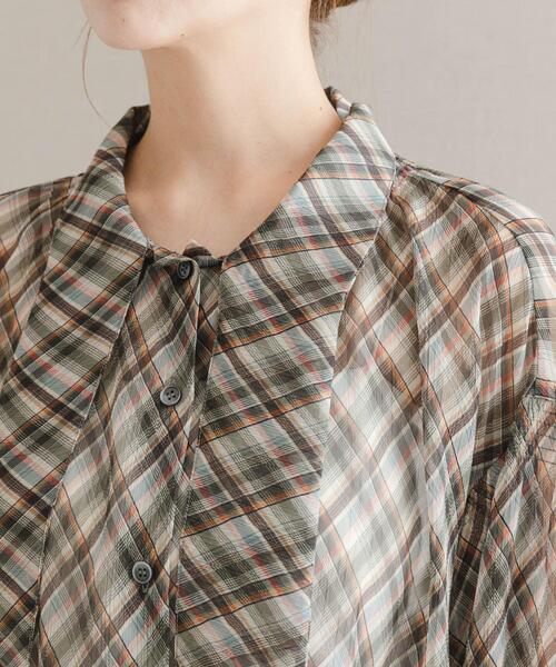 URBAN RESEARCH ROSSO WOMEN(アーバンリサーチ ロッソ)の「チェックボウタイボリュームブラウス(シャツ/ブラウス・レディース・ブラック系その他/ブラウン系その他・FREE)」の10枚目の写真