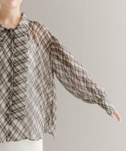 URBAN RESEARCH ROSSO WOMEN(アーバンリサーチ ロッソ)の「チェックボウタイボリュームブラウス(シャツ/ブラウス・レディース・ブラック系その他/ブラウン系その他・FREE)」の11枚目の写真
