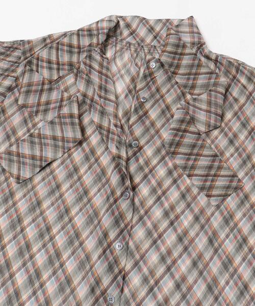 URBAN RESEARCH ROSSO WOMEN(アーバンリサーチ ロッソ)の「チェックボウタイボリュームブラウス(シャツ/ブラウス・レディース・ブラック系その他/ブラウン系その他・FREE)」の14枚目の写真