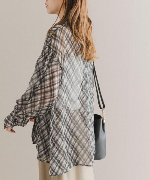 URBAN RESEARCH ROSSO WOMEN(アーバンリサーチ ロッソ)の「チェックボウタイボリュームブラウス(シャツ/ブラウス・レディース・ブラック系その他/ブラウン系その他・FREE)」の19枚目の写真
