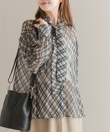 URBAN RESEARCH ROSSO WOMEN | チェックボウタイボリュームブラウス(シャツ/ブラウス)