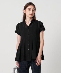 【今期】UNITED ARROWS フレアシルエット 半袖ブラウス 黒 今期】UNITED ARROWS フレアシルエット 半袖ブラウス 黒 黒