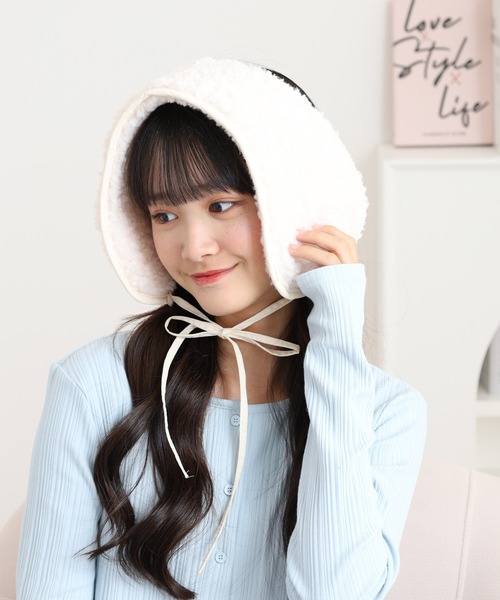 セール】バブーシュカ風ボアイヤーマフ帽（イヤーマフ）｜FUNALIVE