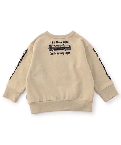 F.O.KIDS（エフオーキッズ）の「【ジュニア対応】BUS　ART　トレーナー（スウェット・キッズ・チャコール/オフホワイト/ベージュ・140/90/100/110/120/130/80）」の4枚目の写真