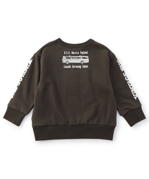 F.O.KIDS（エフオーキッズ）の「【ジュニア対応】BUS　ART　トレーナー（スウェット・キッズ・チャコール/オフホワイト/ベージュ・140/90/100/110/120/130/80）」の7枚目の写真