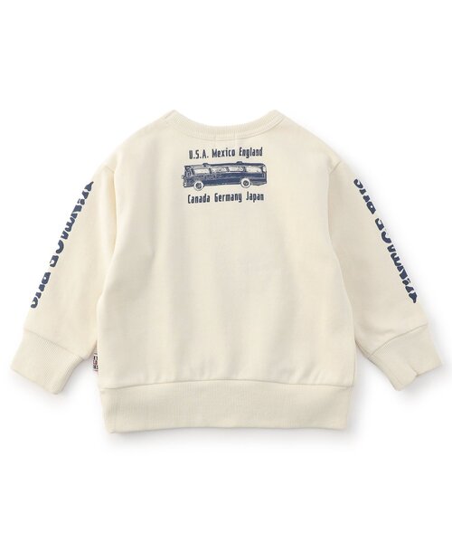 F.O.KIDS（エフオーキッズ）の「【ジュニア対応】BUS　ART　トレーナー（スウェット・キッズ・チャコール/オフホワイト/ベージュ・140/90/100/110/120/130/80）」の8枚目の写真