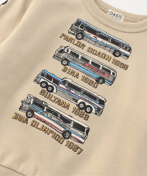 F.O.KIDS（エフオーキッズ）の「【ジュニア対応】BUS　ART　トレーナー（スウェット・キッズ・チャコール/オフホワイト/ベージュ・140/90/100/110/120/130/80）」の10枚目の写真