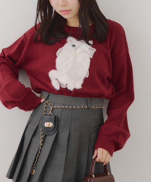 ネコ＆イヌアソートニット（ニット/セーター）｜continuer de