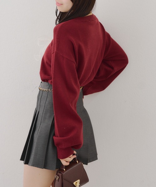 continuer de NICE CLAUP(コンティニューデナイスクラップ)の「ネコ&イヌアソートニット(ニット/セーター・レディース・トップグレー/ネイビー/サックスブルー/ボルドー/グレー/ブルー系その他/ピンク/アイボリー・FREE)」の19枚目の写真