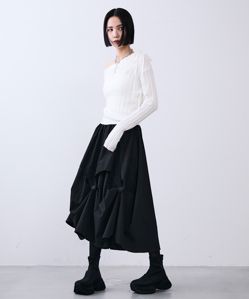 MONOe(モノエ)の「ボリュームソールストレッチブーツ(ブーツ・レディース・ブラウン/ブラック・39/37/36)」の8枚目の写真