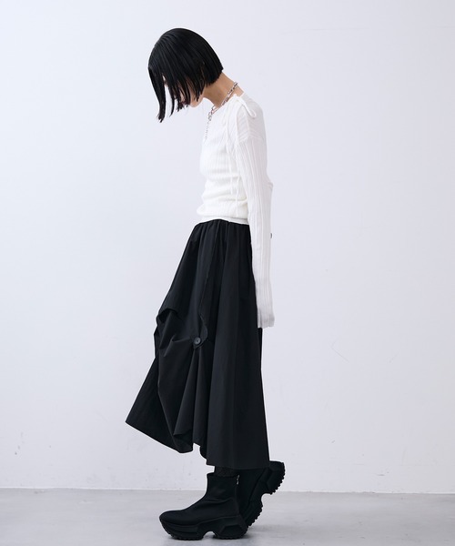 MONOe(モノエ)の「ボリュームソールストレッチブーツ(ブーツ・レディース・ブラウン/ブラック・39/37/36)」の11枚目の写真
