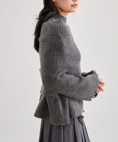 Lace Ladies（レースレディース）の「【2点セット】ウールタッチ ケープ レイヤード ニット プルオーバー（ニット/セーター・レディース・アイボリー/グレイッシュベージュ/グレー/ブラウン・FREE）」の18枚目の写真