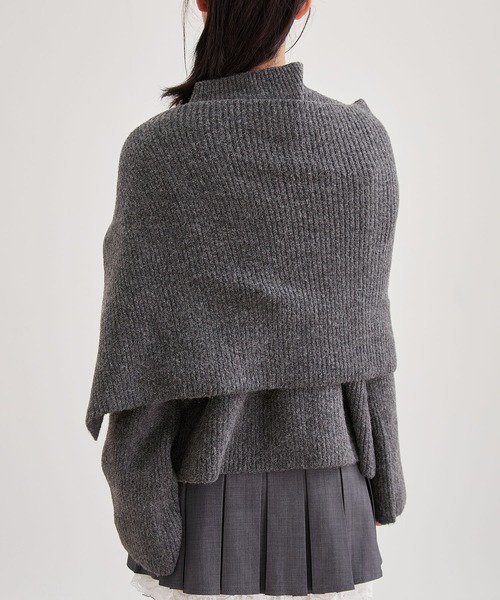 Lace Ladies（レースレディース）の「【2点セット】ウールタッチ ケープ レイヤード ニット プルオーバー（ニット/セーター・レディース・アイボリー/グレイッシュベージュ/グレー/ブラウン・FREE）」の19枚目の写真