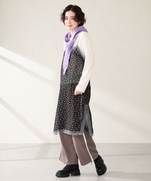 ORiental TRaffic（オリエンタルトラフィック）の「厚底 ニット ソックス レースアップ ブーツ /51404（ブーツ・レディース・ブラック/ブラウン・S/M/L/LL/3L/SS）」の11枚目の写真