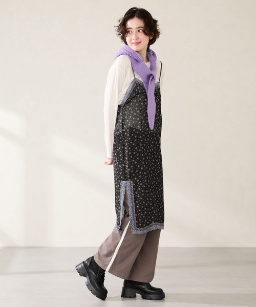 ORiental TRaffic（オリエンタルトラフィック）の「厚底 ニット ソックス レースアップ ブーツ /51404（ブーツ・レディース・ブラック/ブラウン・S/M/L/LL/3L/SS）」の12枚目の写真