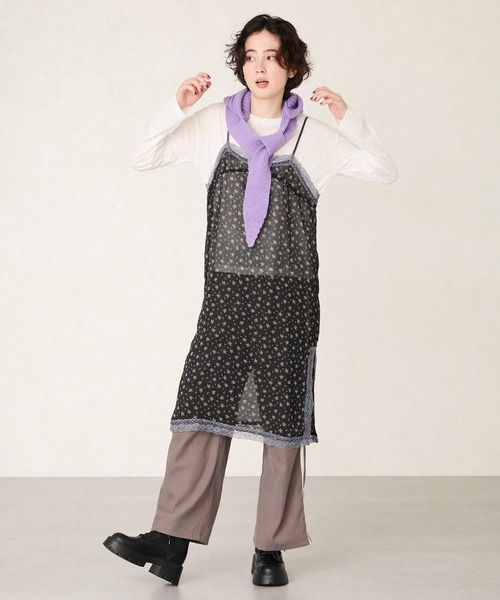 ORiental TRaffic（オリエンタルトラフィック）の「厚底 ニット ソックス レースアップ ブーツ /51404（ブーツ・レディース・ブラック/ブラウン・S/M/L/LL/3L/SS）」の13枚目の写真