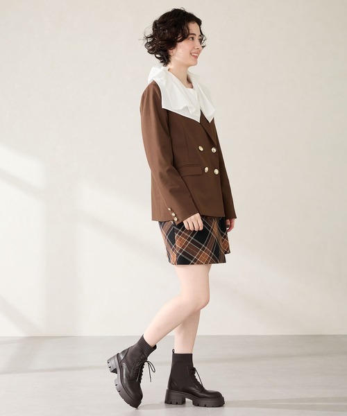 ORiental TRaffic（オリエンタルトラフィック）の「厚底 ニット ソックス レースアップ ブーツ /51404（ブーツ・レディース・ブラック/ブラウン・S/M/L/LL/3L/SS）」の22枚目の写真