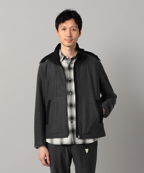 COMME CA MEN(コムサメン)の「尾州産 ウォーフィルコーデュロイ 2WAYストレッチブルゾン(ブルゾン・メンズ・チャコールグレー/ブラック・L/M)」の1枚目の写真