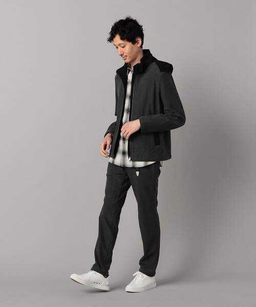 COMME CA MEN(コムサメン)の「尾州産 ウォーフィルコーデュロイ 2WAYストレッチブルゾン(ブルゾン・メンズ・チャコールグレー/ブラック・L/M)」の10枚目の写真