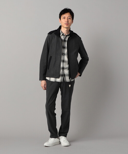 COMME CA MEN(コムサメン)の「尾州産 ウォーフィルコーデュロイ 2WAYストレッチブルゾン(ブルゾン・メンズ・チャコールグレー/ブラック・L/M)」の11枚目の写真