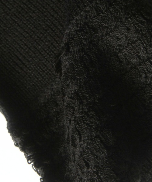 ARVELLIA(アルベリア)の「FRINGE COLLAR KNIT SWEATER(ニット/セーター・レディース・ブラック/アイボリー/グレー・M)」の14枚目の写真